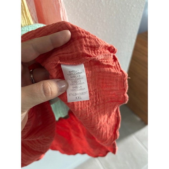 Pomander Place Kenzo Dress Womens Pastel 2XL Tiered Mini Preppy Beachy Coastal - Picture 5 of 5